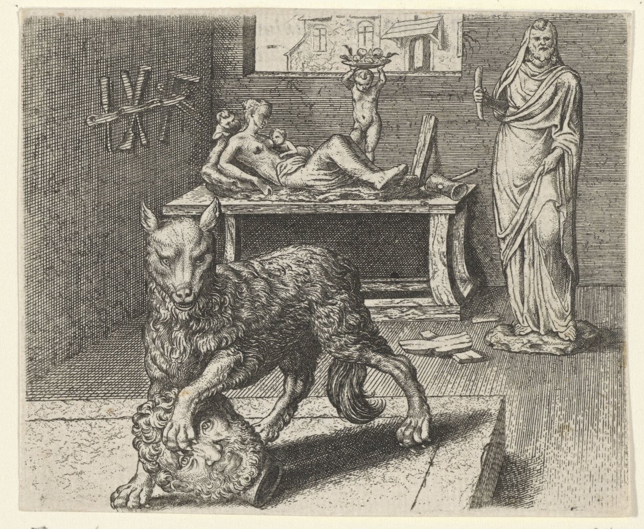 Fable du loup et de la statue - Egidius  Sadeler (II)