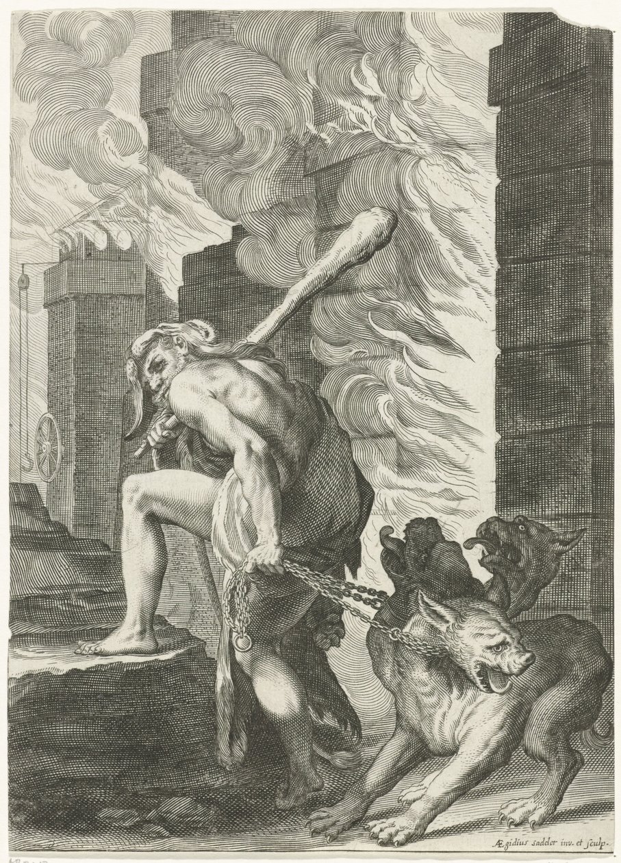 Hercule et Cerbère - Egidius  Sadeler (II)