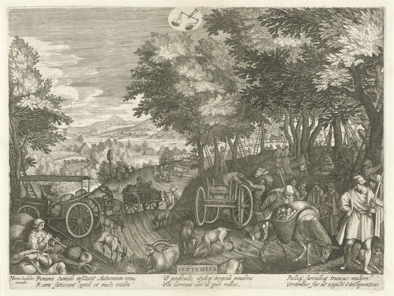 Septembre (Les douze mois) - Egidius  Sadeler (II)