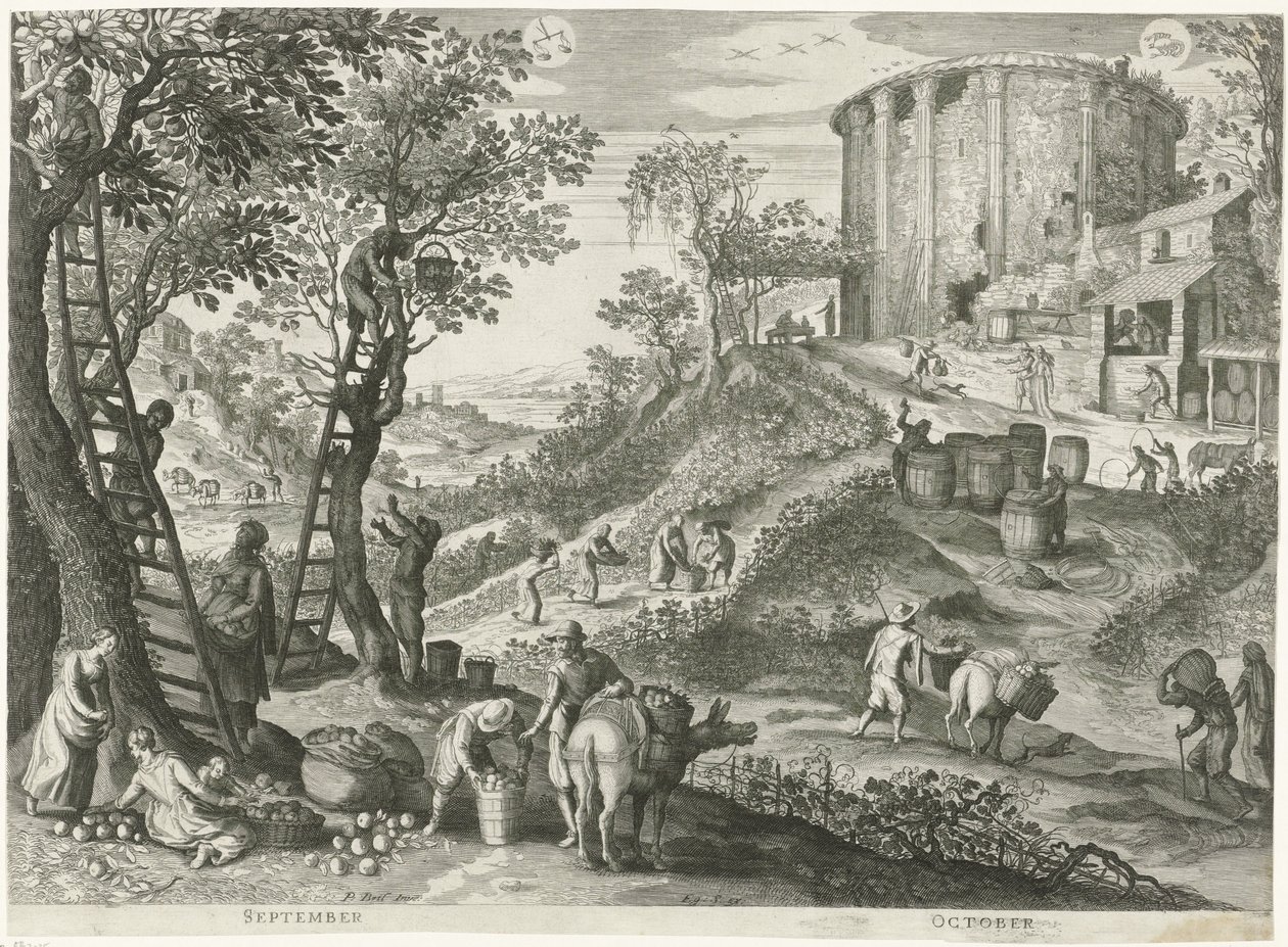 Septembre et octobre - Egidius  Sadeler (II)