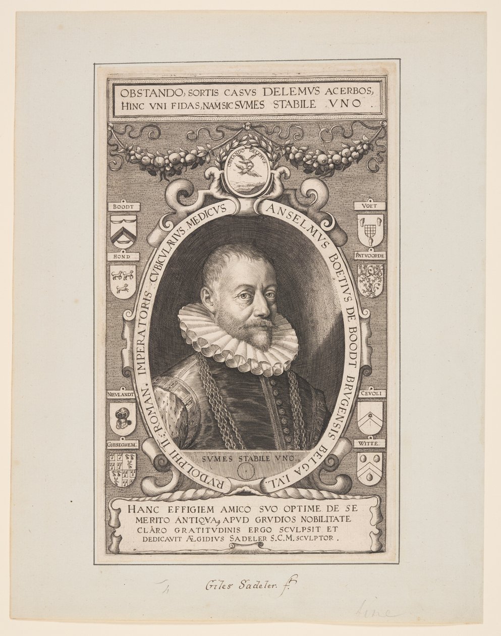 Anselm Boethius de Boodt, médecin de Rodolphe II - Aegidius Sadeler II