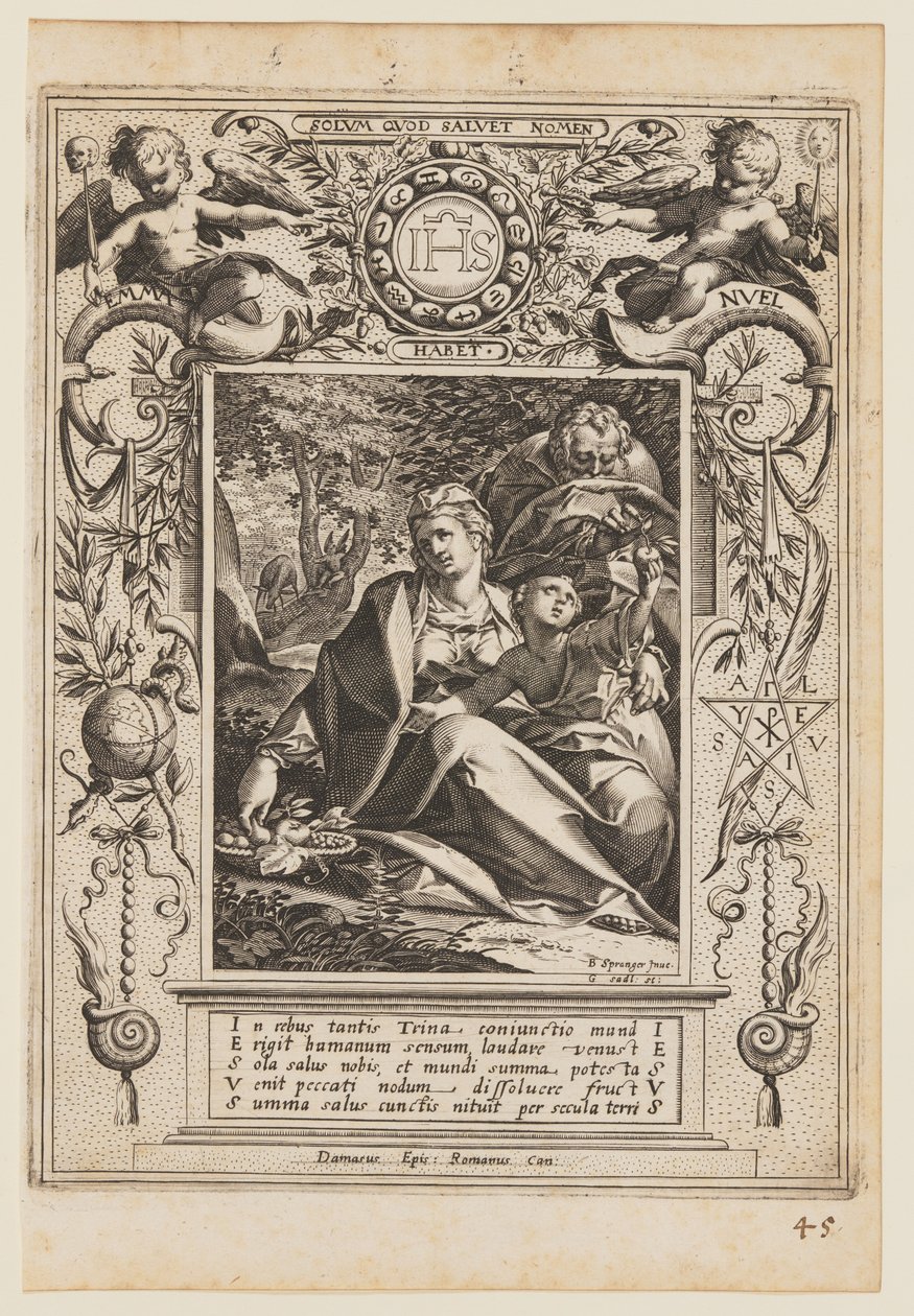 Repos lors de la fuite en Égypte - Aegidius Sadeler II