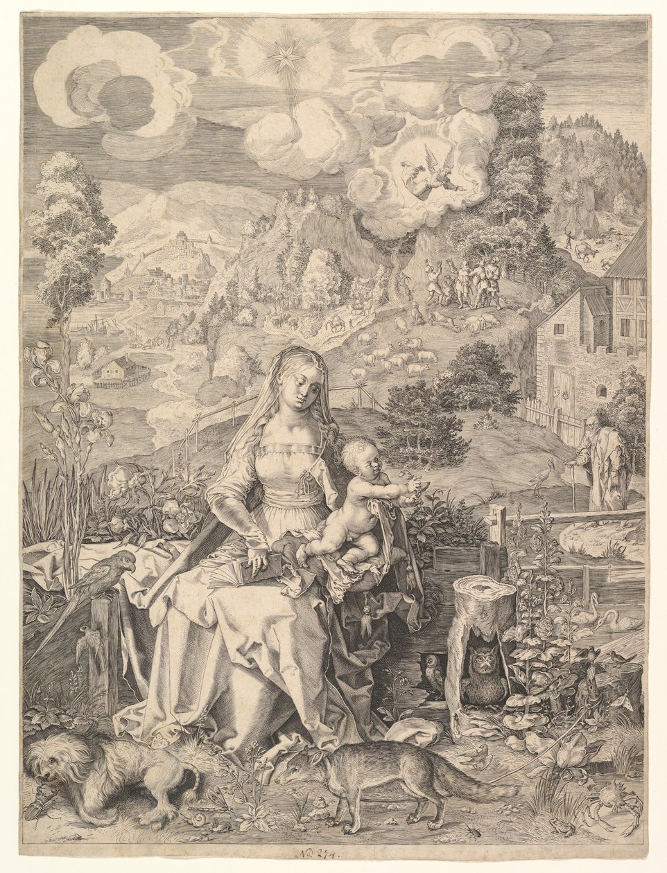 Vierge et Enfant dans un paysage - Aegidius Sadeler II