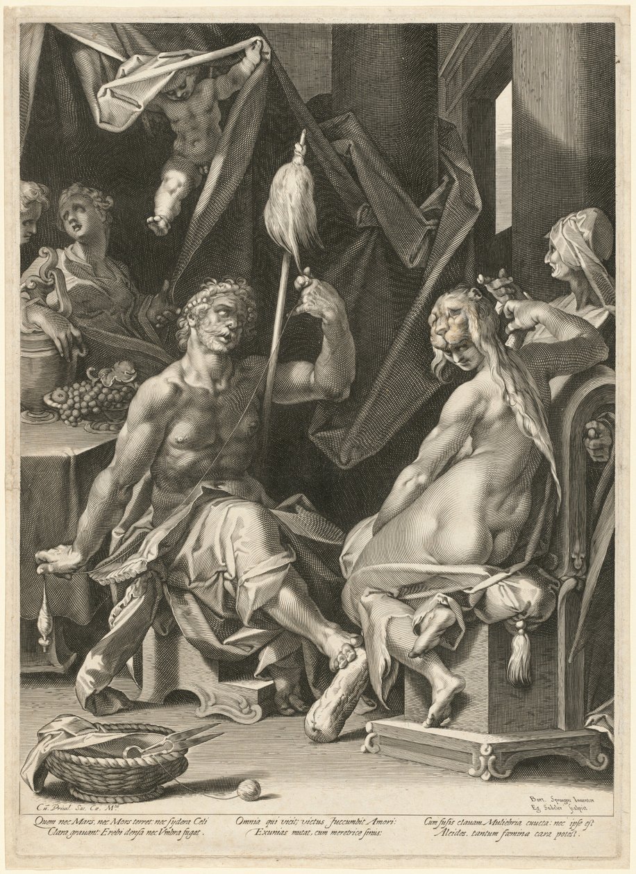Hercule et Omphale - Aegidius Sadeler II, after Bartholomaeus Spranger