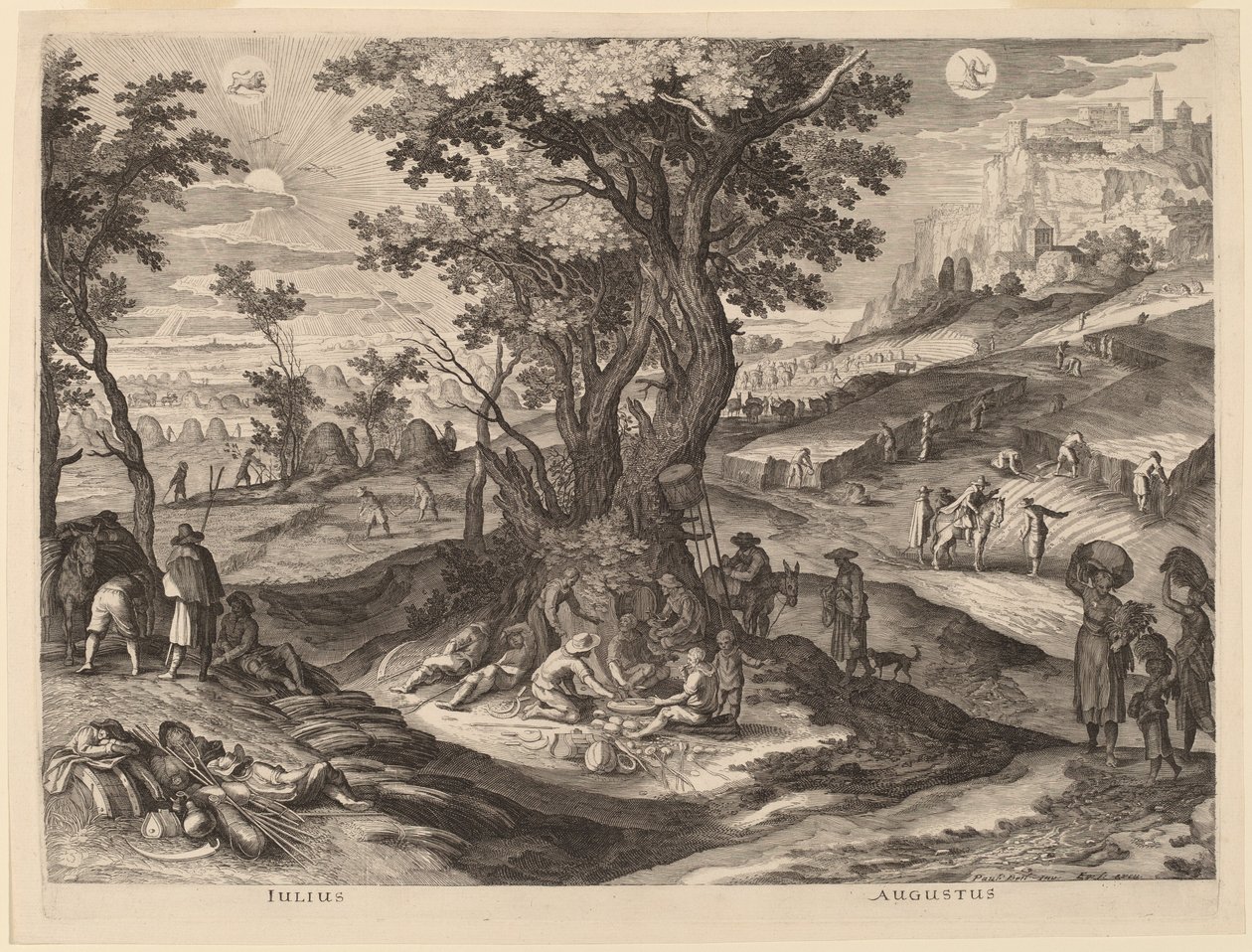 Juillet et août - Aegidius Sadeler II after Paul Bril