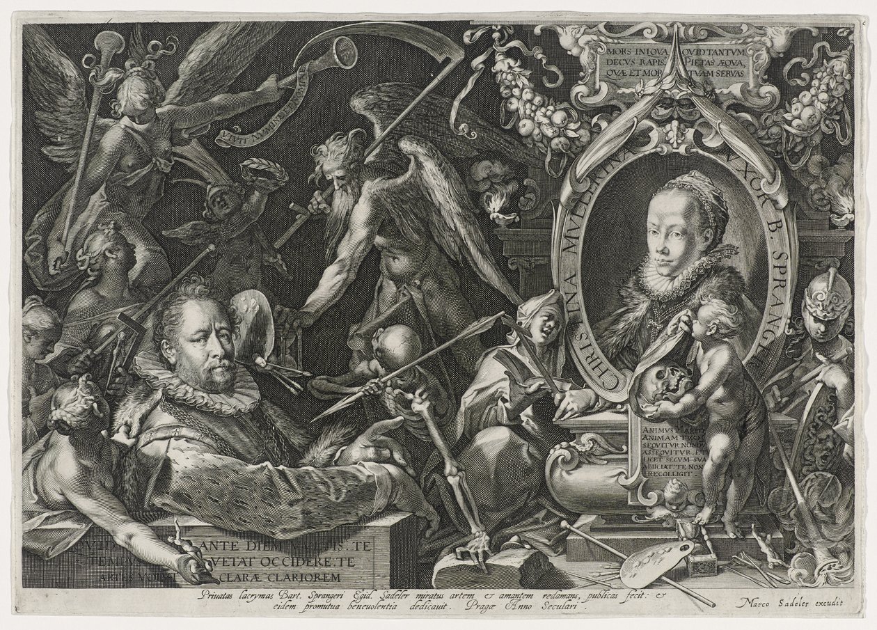 Bartholomaeus Spranger et sa femme, Christina Muller, 1600 - Aegidius Sadeler or Saedeler