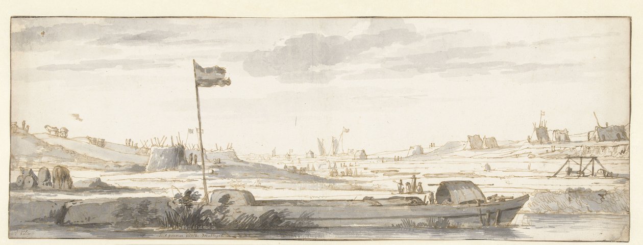 Creusement du Mallegat près de Dordrecht, 1648 - Aelbert Cuyp (attributed to)