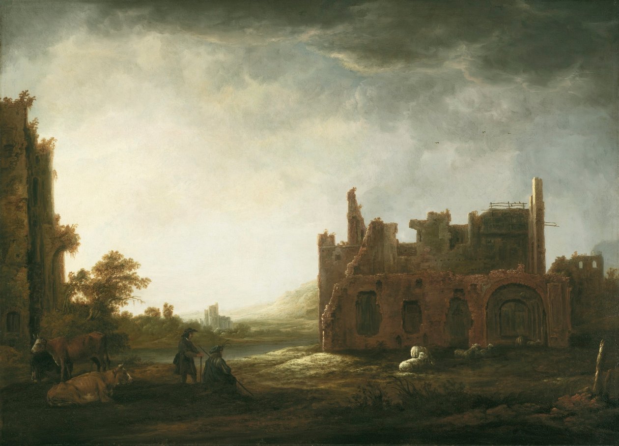 Paysage avec les ruines de l