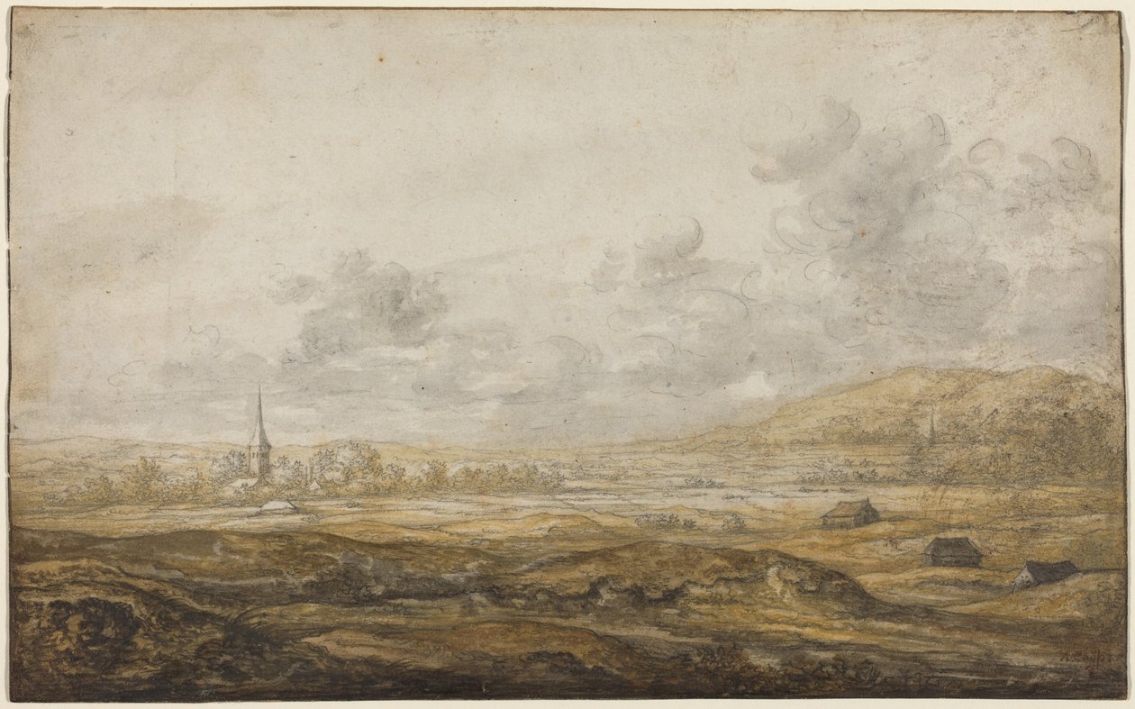 Paysage panoramique le long du Rhin - Aelbert Cuyp