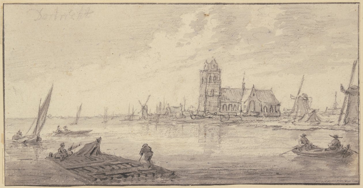 Radeaux de bois au large de Dordrecht - Aelbert Cuyp