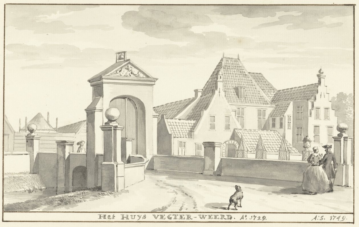 La havezathe Vechterweerd près de Zwolle en 1729 - Aert Schouman
