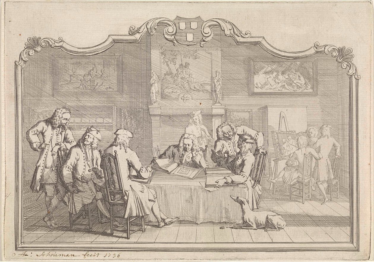 Guilde de Saint-Luc à Dordrecht, 1736 - Aert Schouman