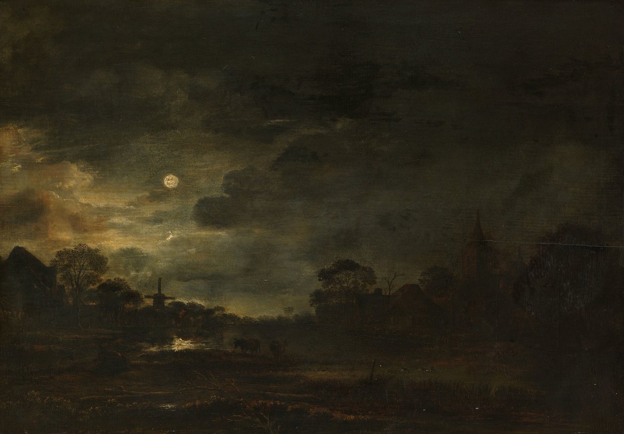 Paysage au clair de lune - Aert van der Neer