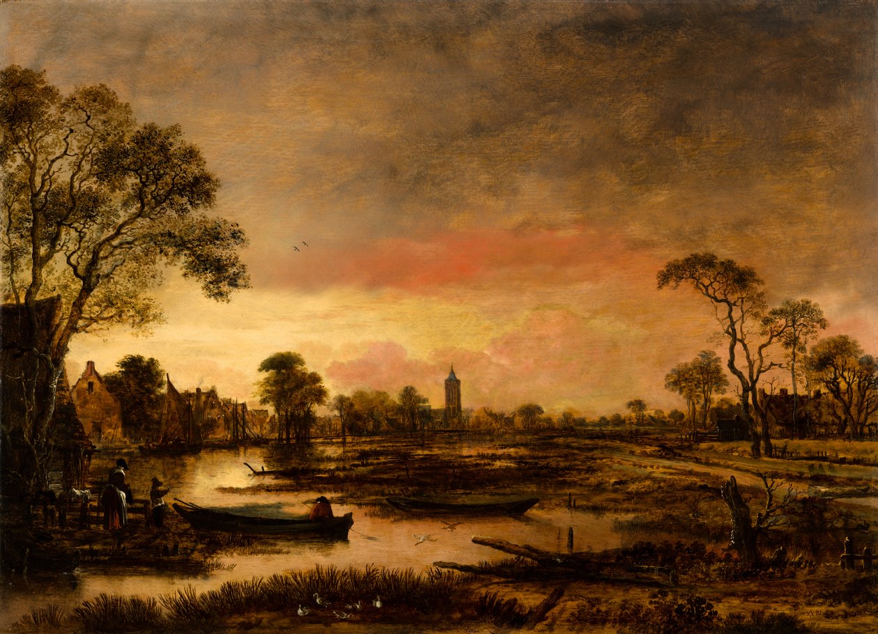 Paysage fluvial - Aert van der Neer