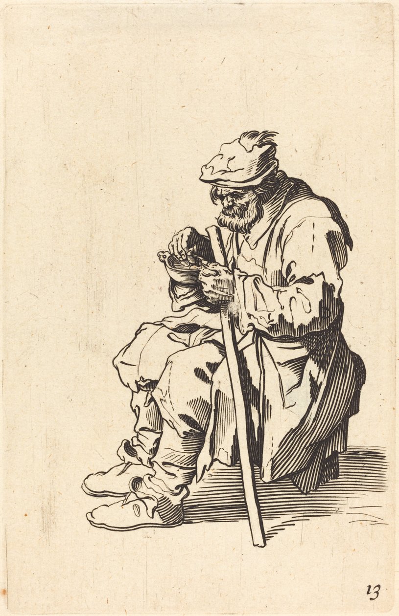 Mendiant mangeant - After Jacques Callot