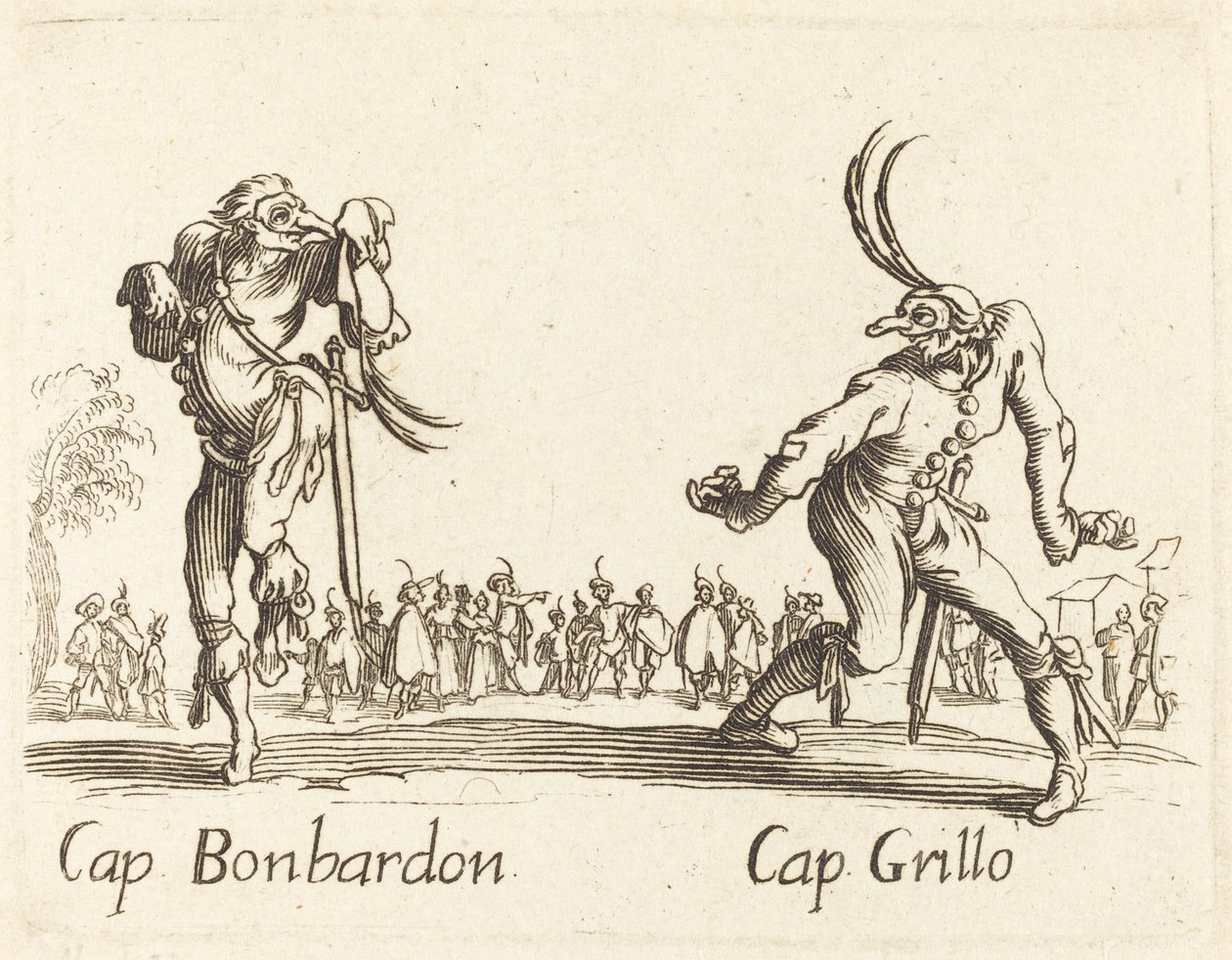 Cap. Bonbardon et Cap. Grillo - After Jacques Callot