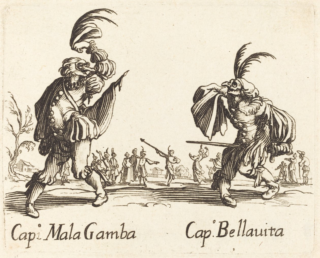 Cap. Mala Gamba et Cap. Bellavita - After Jacques Callot