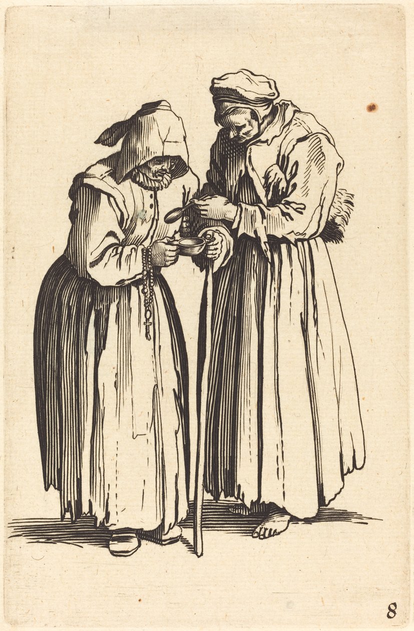 Deux femmes mendiantes - After Jacques Callot