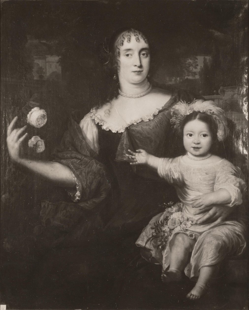 Double portrait de Maria van Berckel (1631-1796) et de sa fille - After Jan de Baen