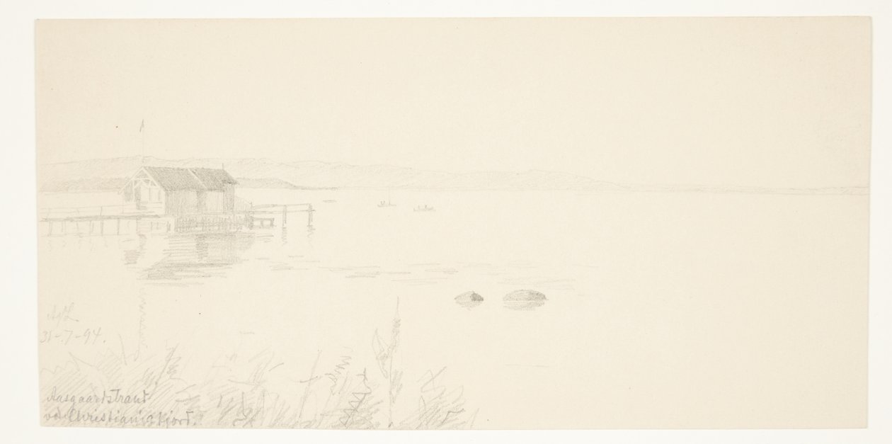 Aalsgaard strand ved Christianiafjord - Agnes Lunn
