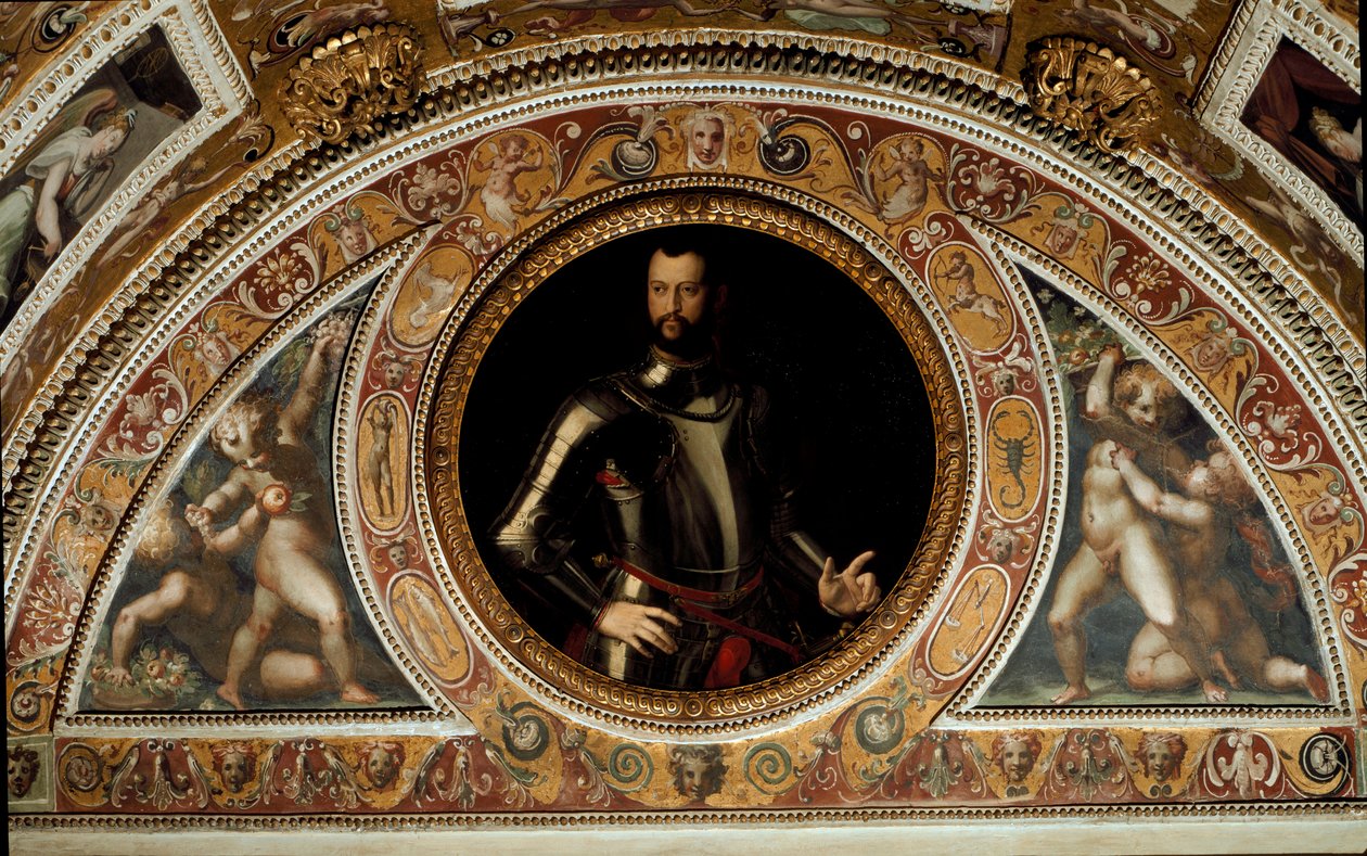 Portrait de Cosimo I de Médicis, Grand-Duc de Toscane et père de Francesco I - Agnolo (after) Bronzino