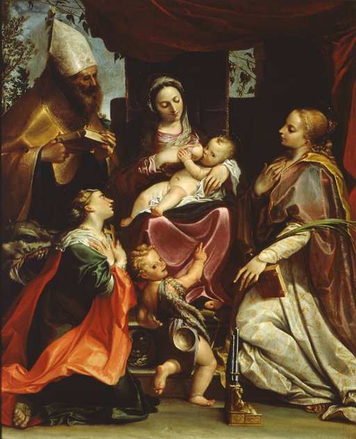 Madonna avec enfant et saints - Agostino Carracci