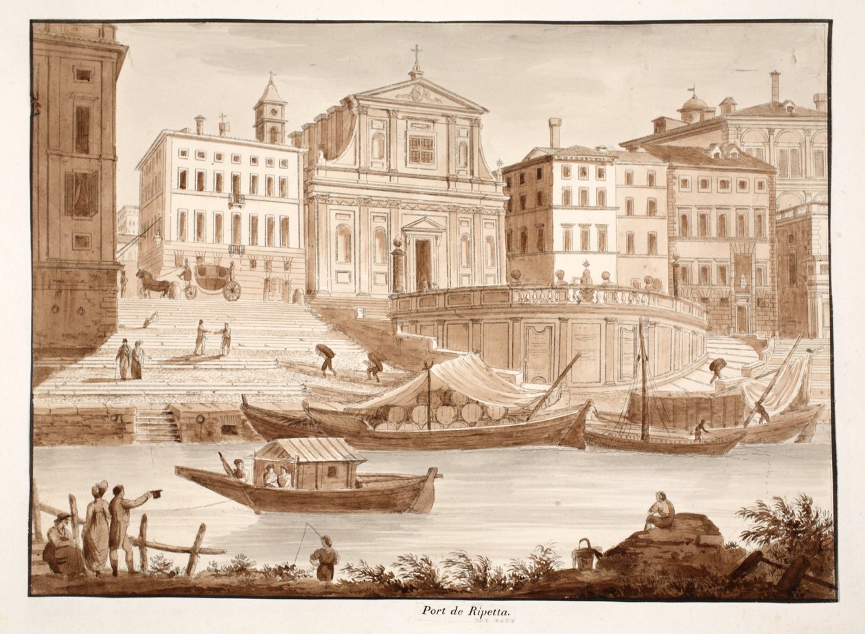 Porto di Ripetta, 1833 - Agostino Tofanelli