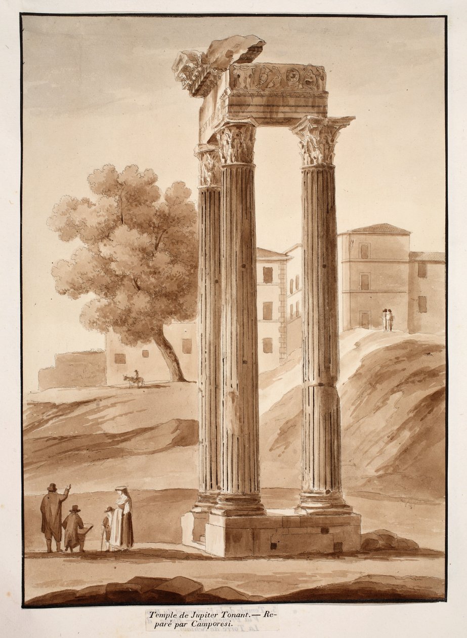Le Temple de Jupiter Tonans - Restauré par Camporesi, 1833 - Agostino Tofanelli