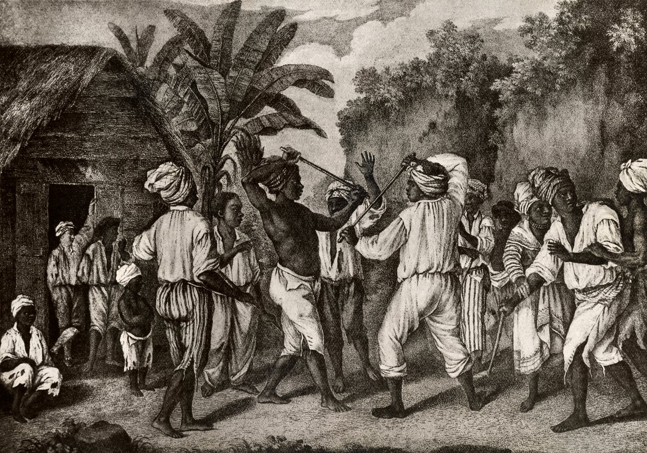 Combat de bâton entre Nègres anglais et français sur l