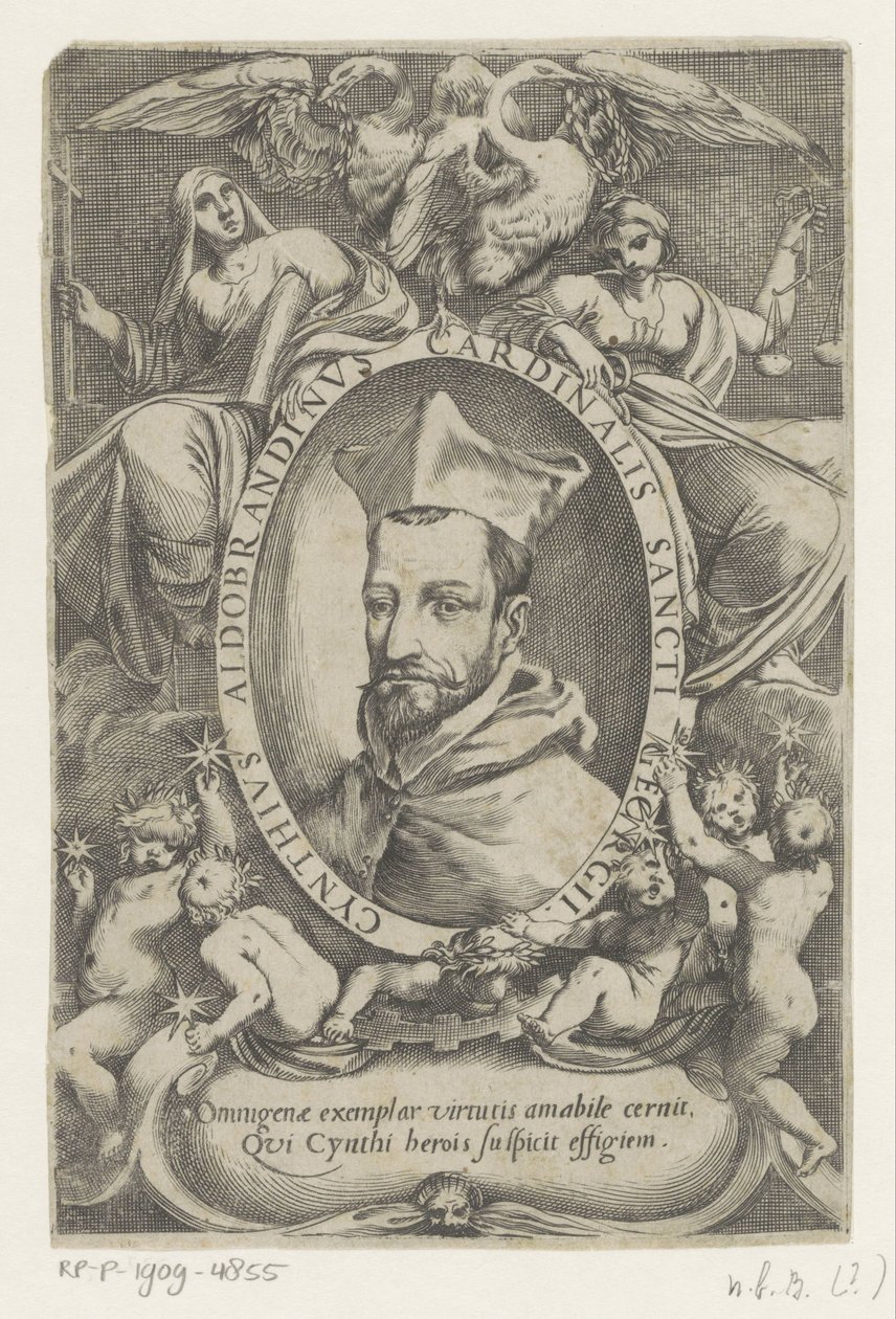 Portrait du cardinal Cinzio Aldobrandini - Agostino Carracci (possibly)