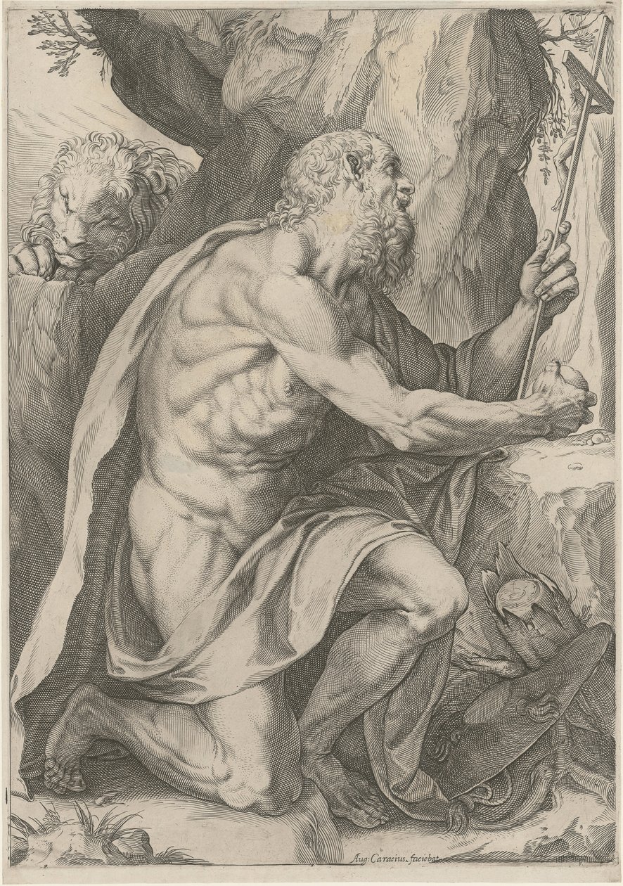 Saint Jérôme - Agostino Carracci