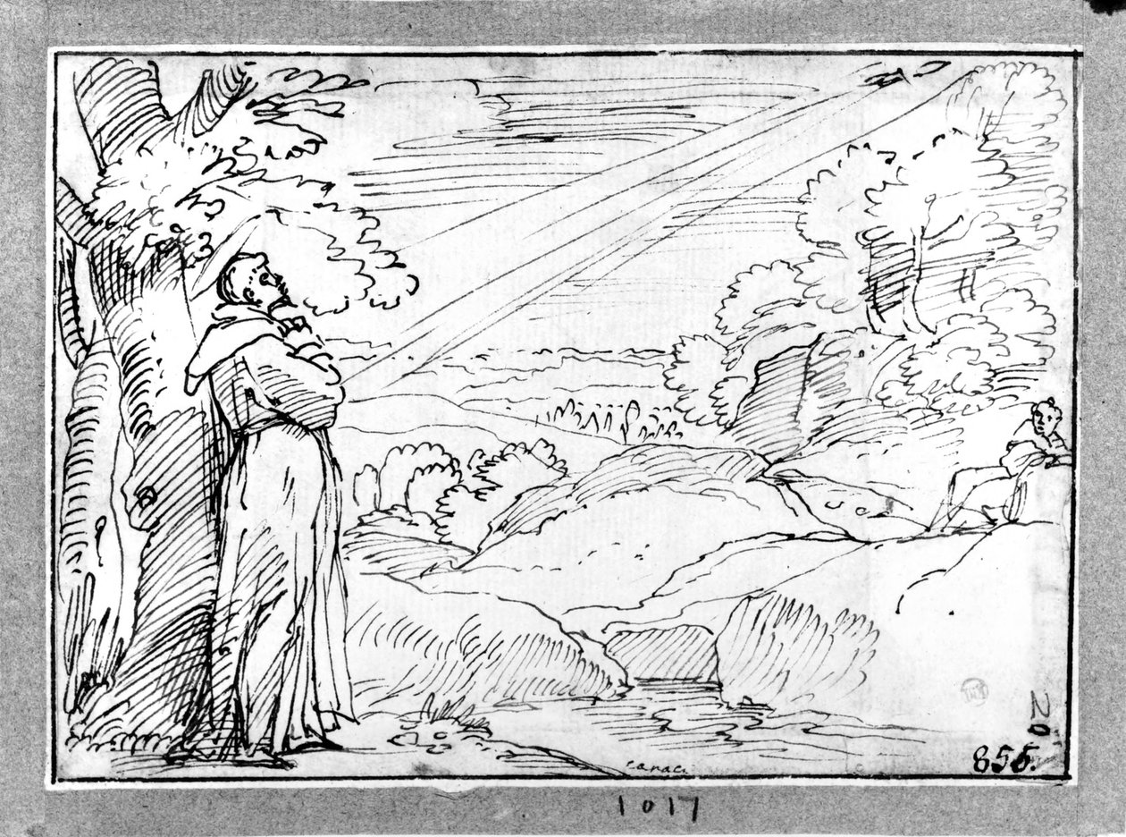 Paysage avec saint François - Agostino Carracci