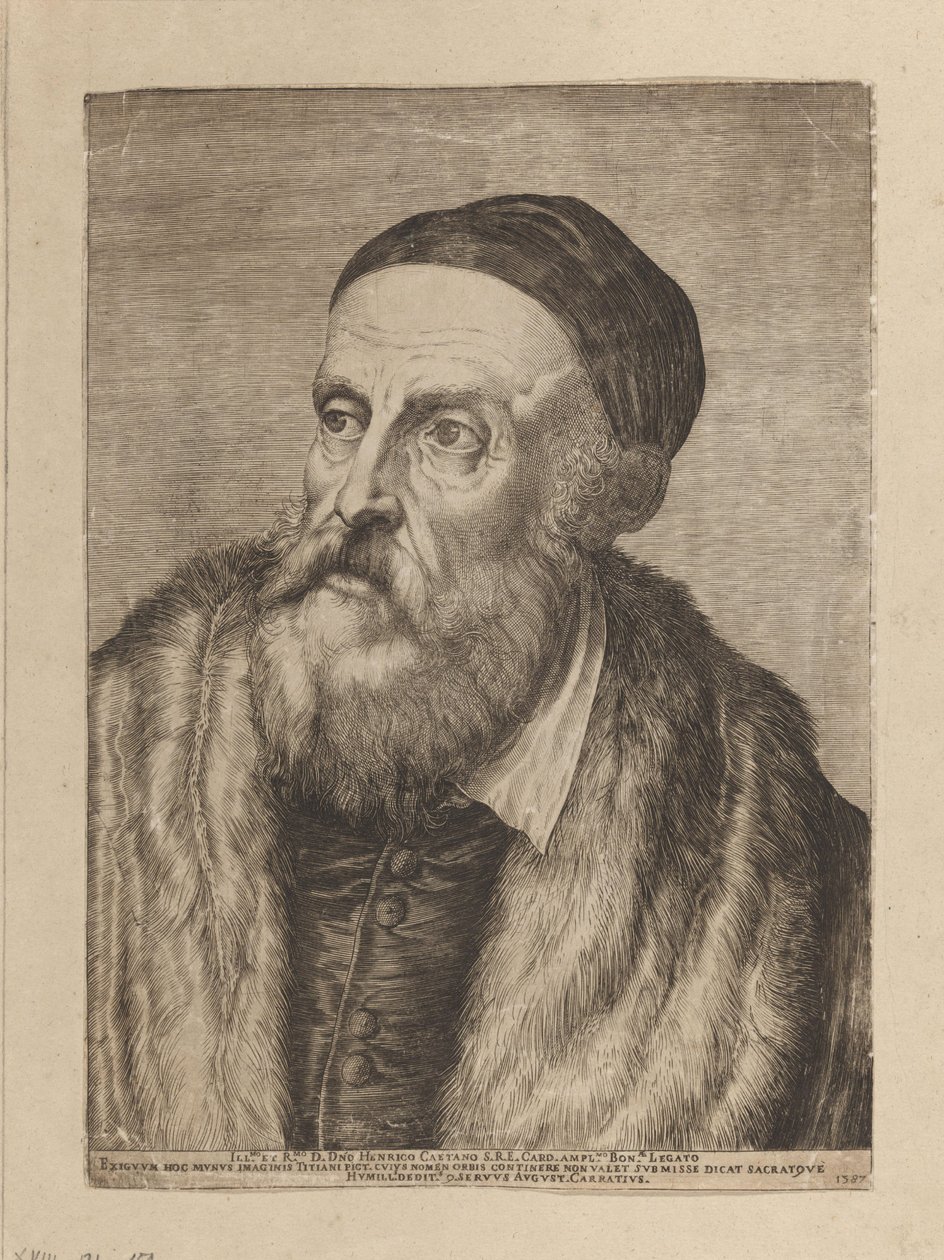 Portrait du peintre Titien - Agostino Carracci