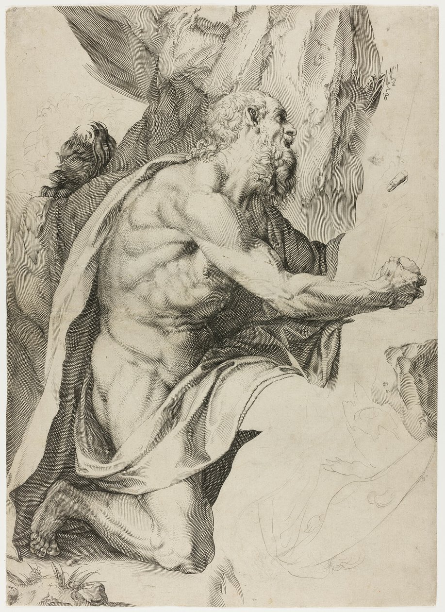Saint Jérôme en pénitence - Agostino Carracci