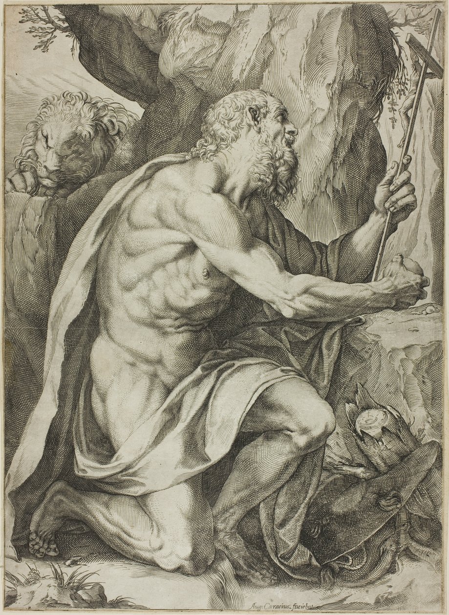 Saint Jérôme en pénitence - Agostino Carracci