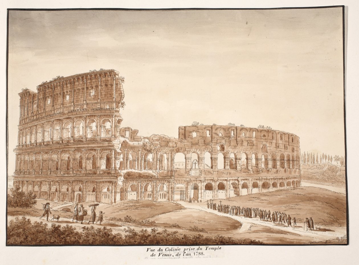 Vue du Colisée depuis le temple de Vénus, 1833 - Agostino Tofanelli
