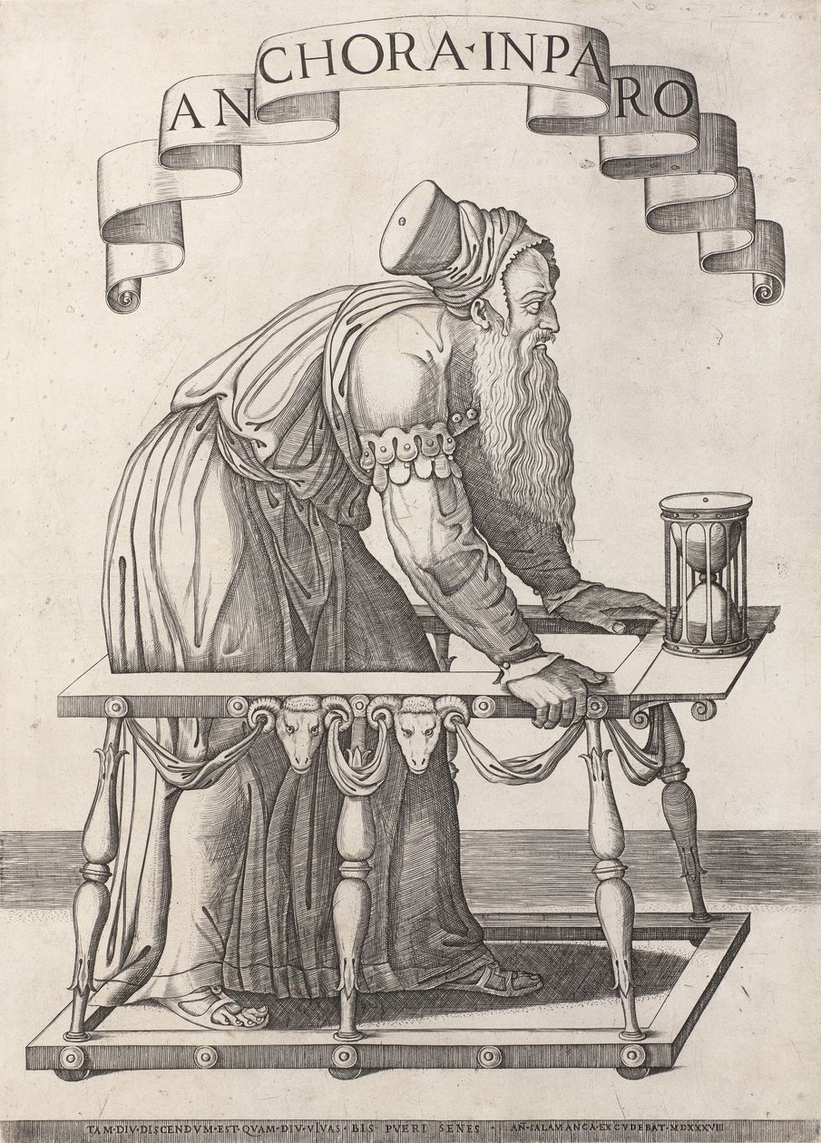 Allégorie de la vieillesse - Agostino Veneziano (attributed to)