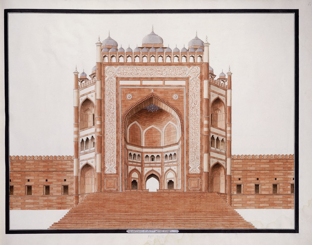 La porte de Futtypore, Sicri, c. 1815 - Agra School