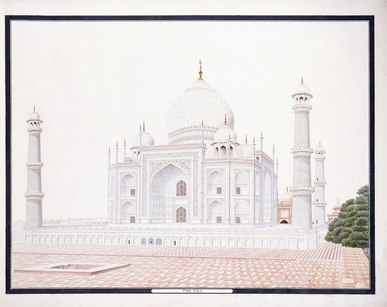 Le Taj, vers 1815 - Agra School