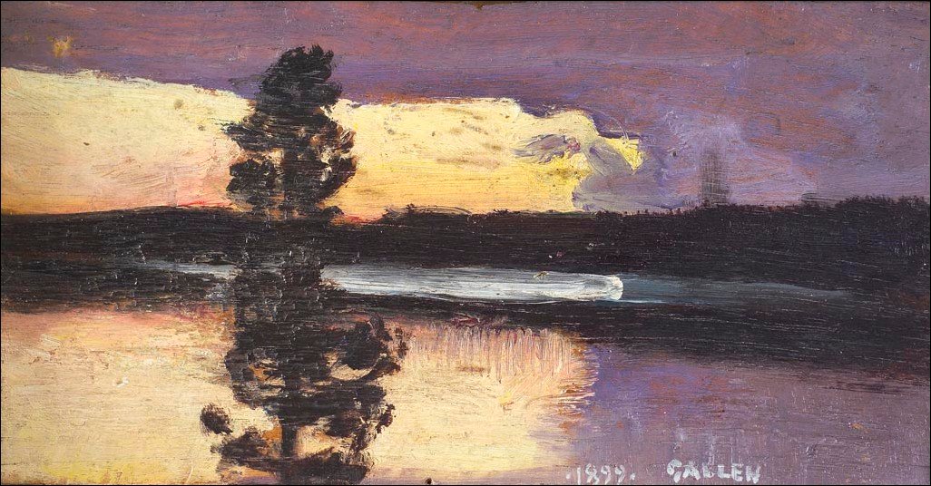 Coucher de soleil - Akseli Gallen Kallela