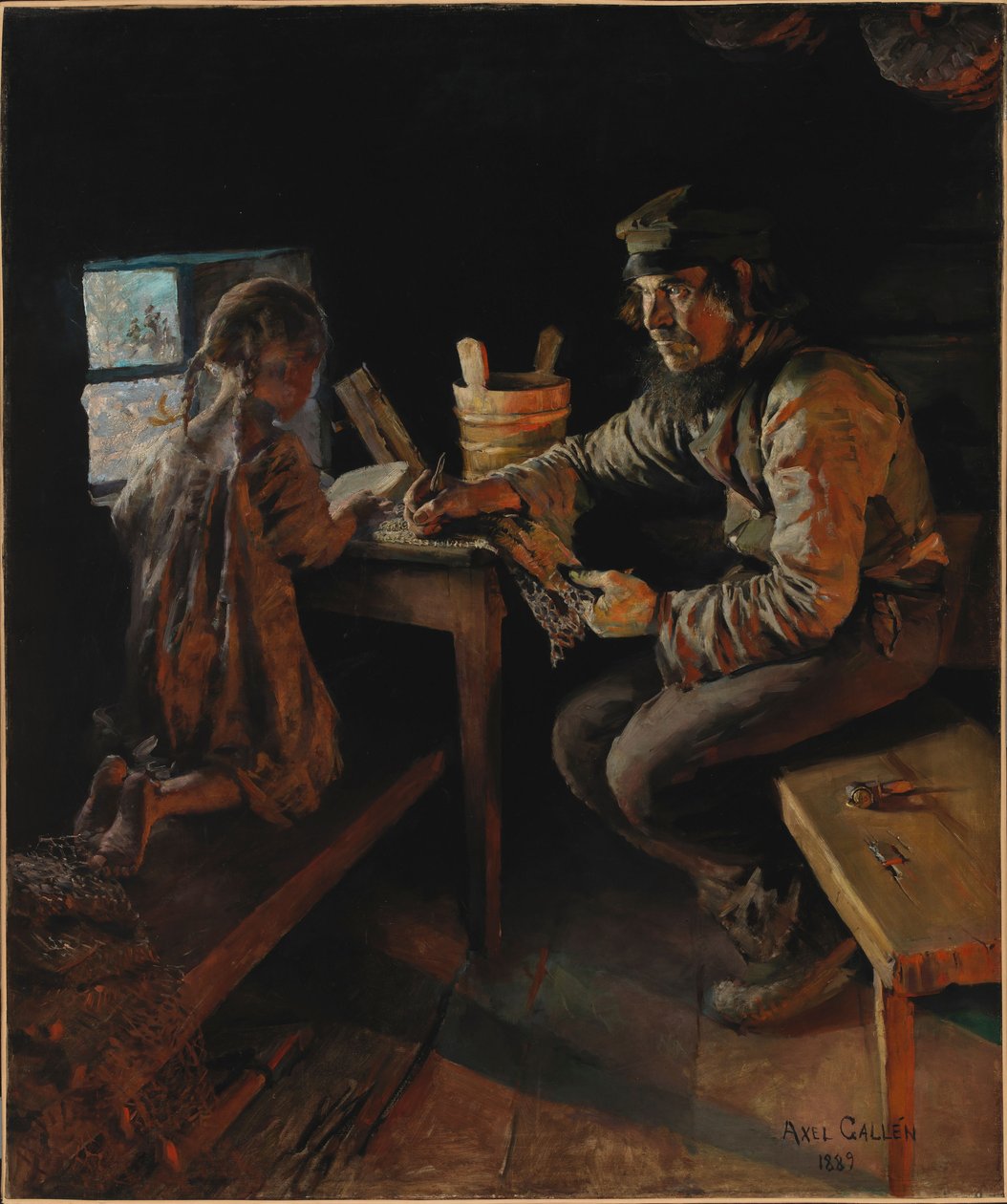 Première leçon - Akseli Gallen-Kallela