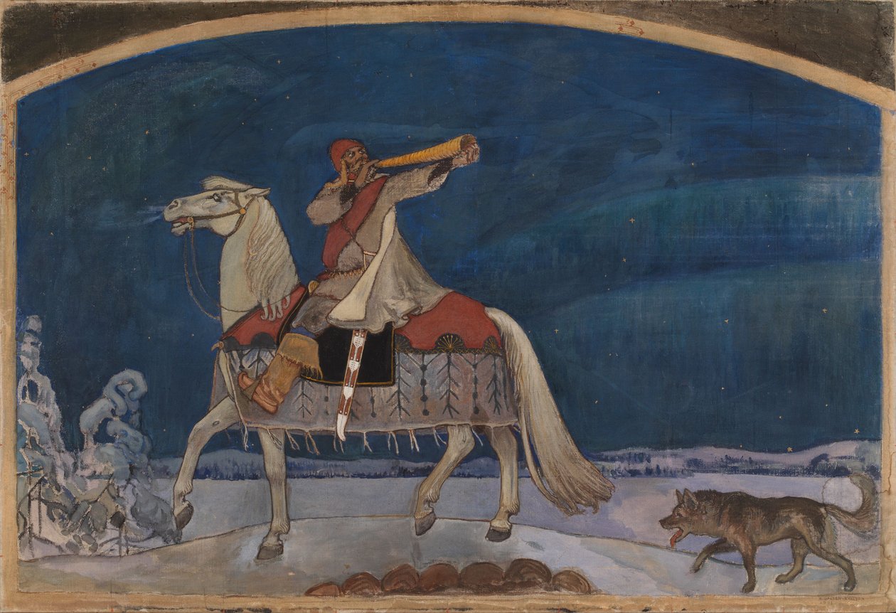 Kullervo part au combat - Akseli Gallen-Kallela