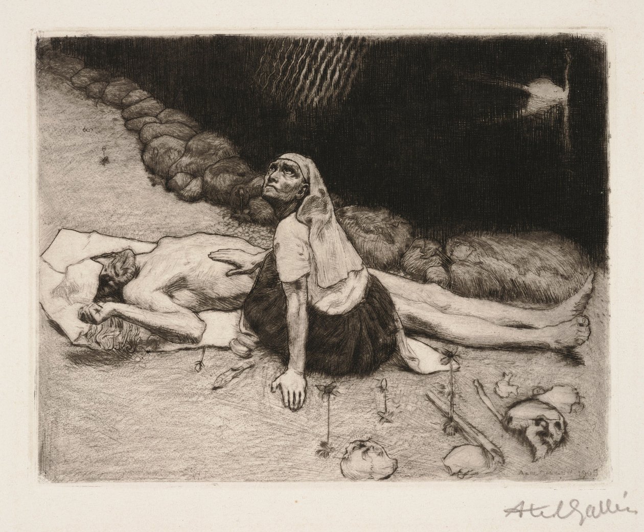 La mère de Lemminkäinen - Akseli Gallen-Kallela