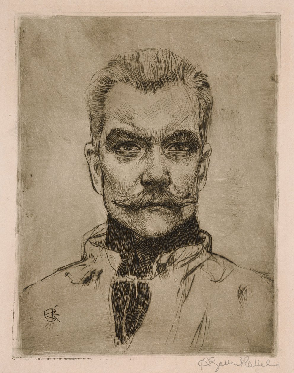 Self-portrait ’en face’ - Akseli Gallen-Kallela