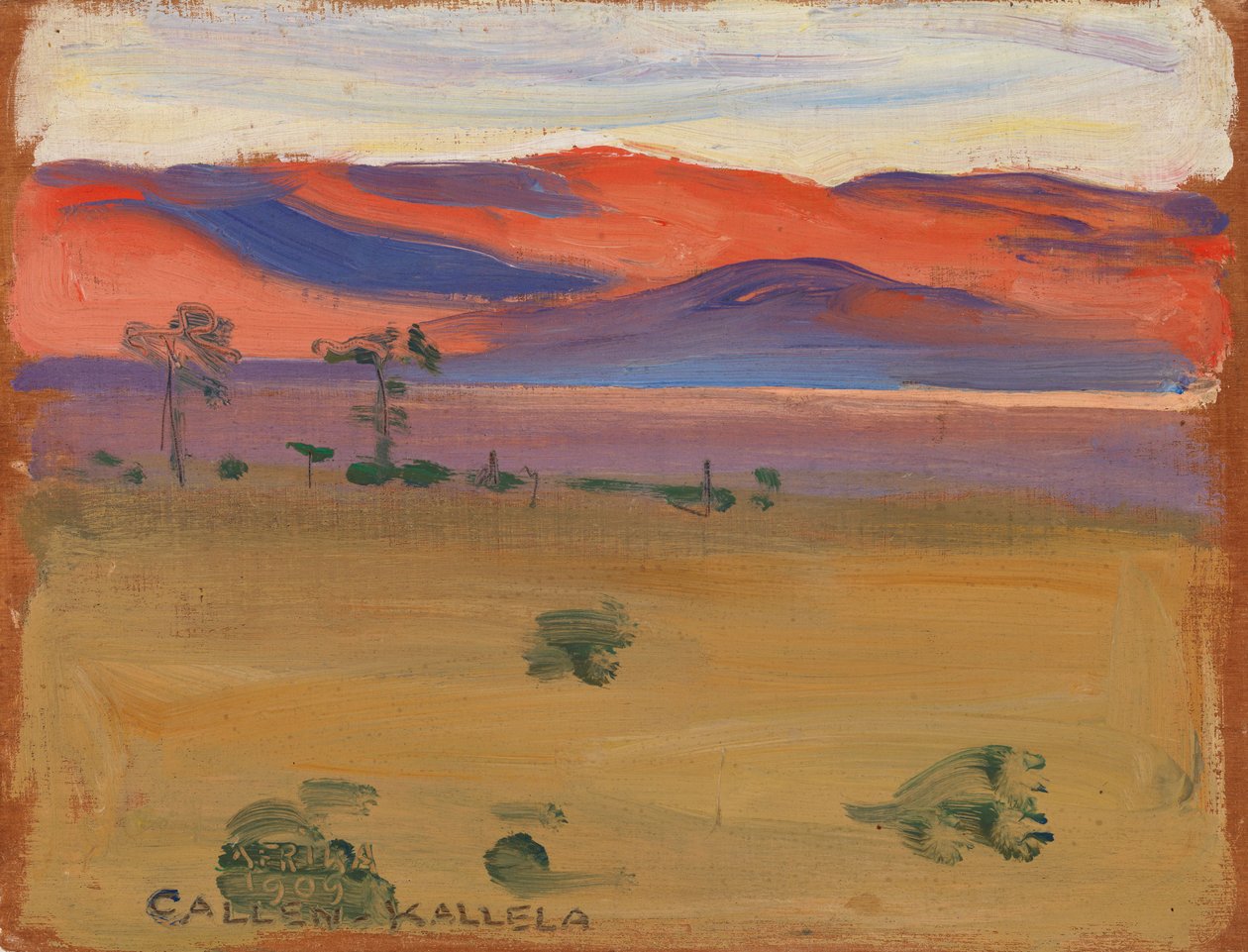 Coucher de soleil sur la savane - Akseli Gallen-Kallela