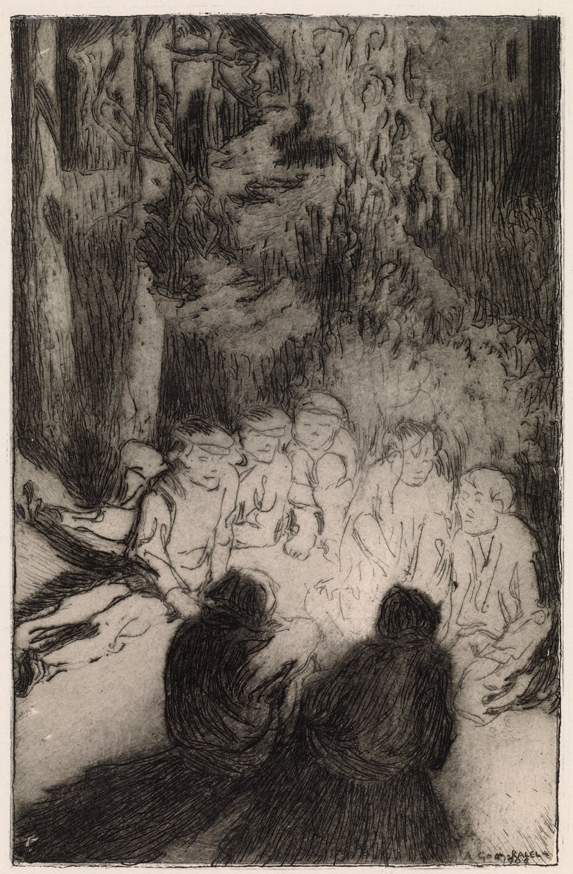 Une histoire de feu de camp (Les Sept Frères) - Akseli Gallen-Kallela