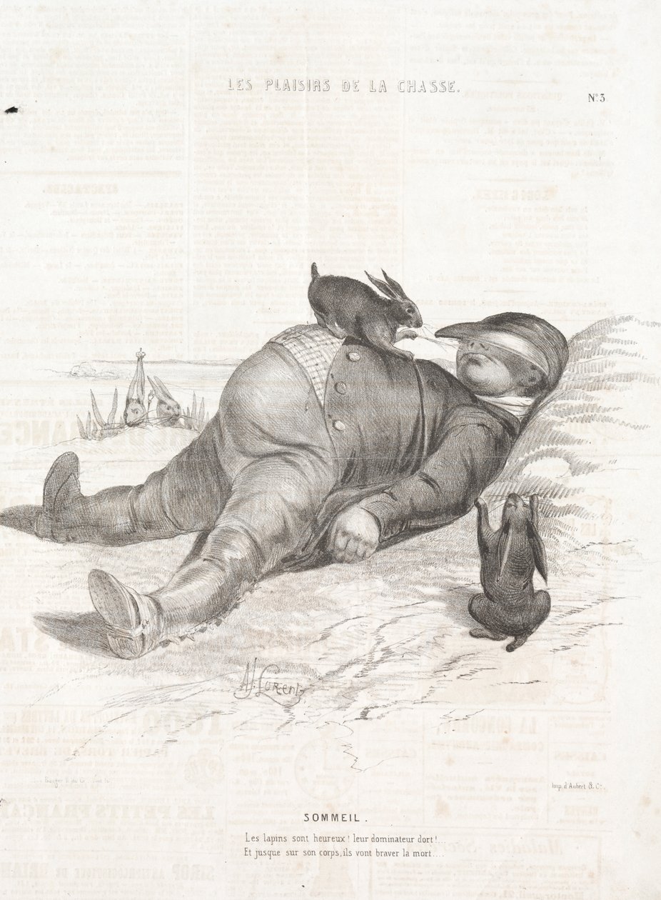 Les Plaisirs de la chasse : Sommeil - Alade Joseph Lorentz
