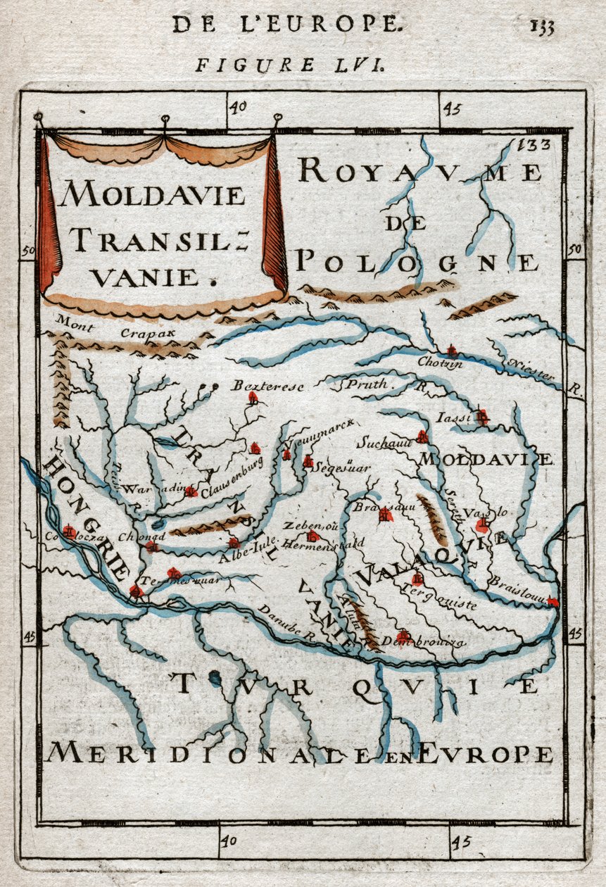 Carte de la Roumanie 1683 - Alain Manesson Mallet