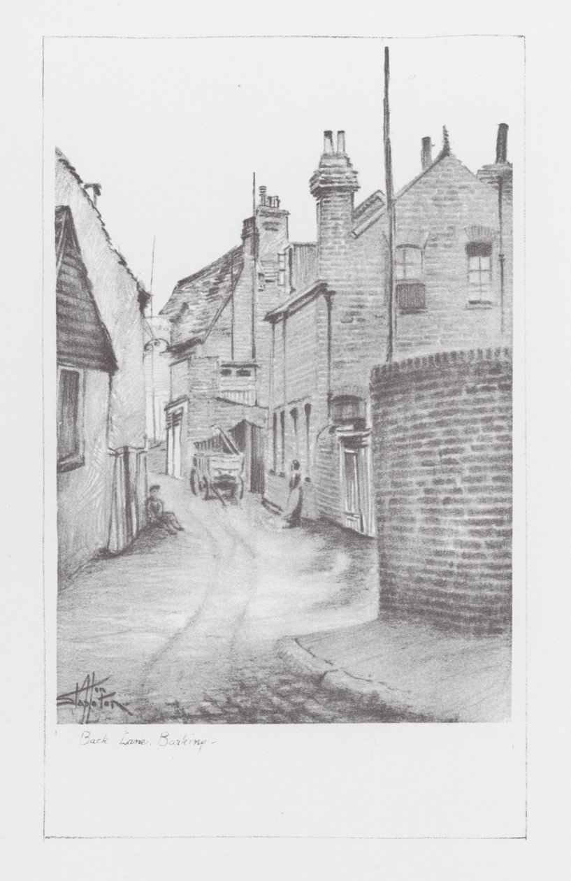 Ruelles de Londres : Back Lane (litho) - Alan Stapleton