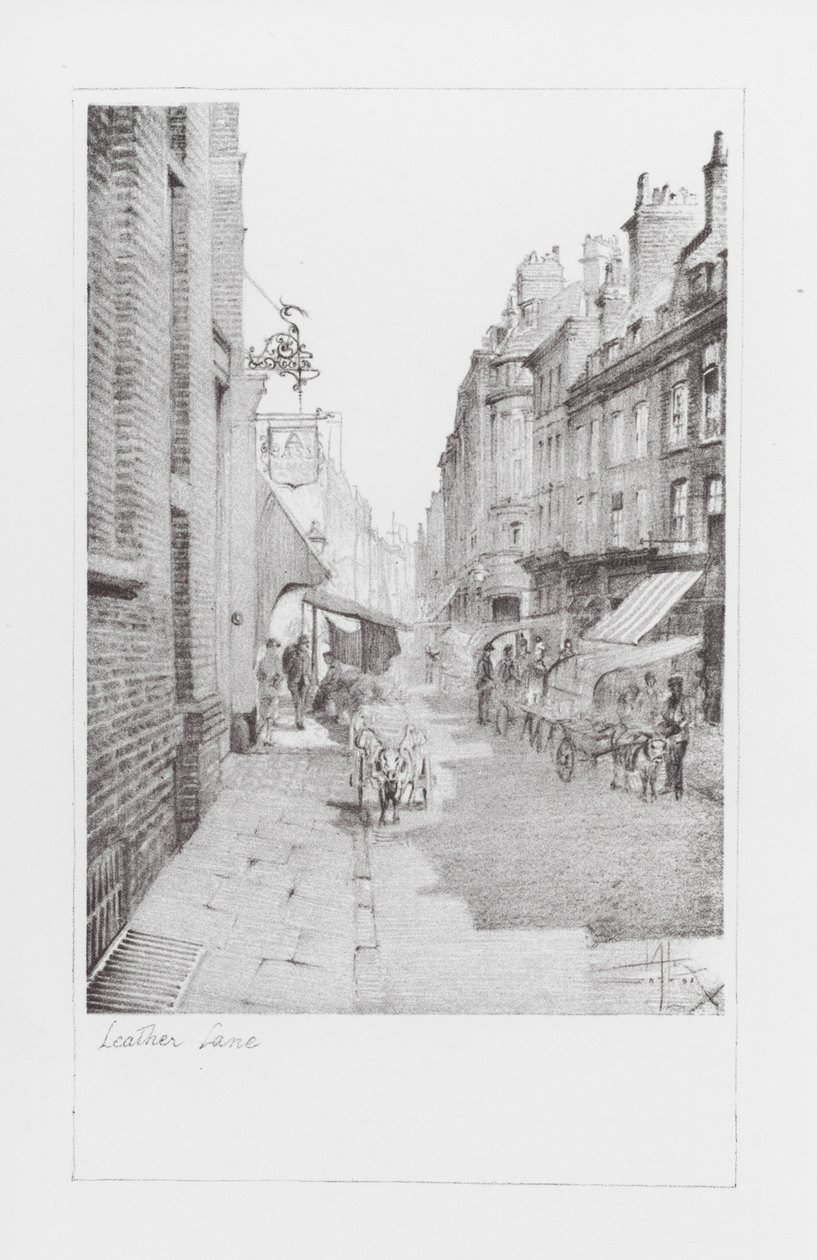 Ruelles de Londres : Leather Lane (litho) - Alan Stapleton